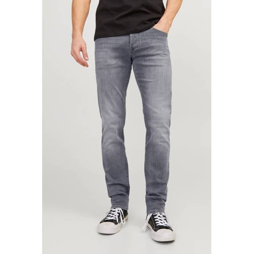 JACK & JONES JEANS INTELLIGENCE slim fit jeans JJIGLENN JJICON grey denim afbeelding