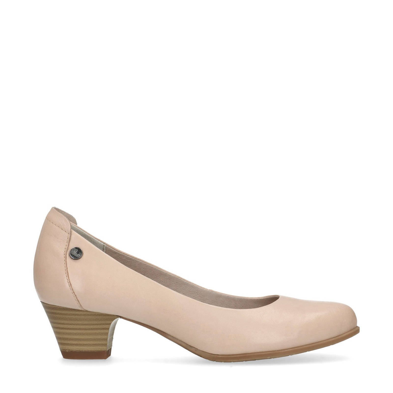 Beige pumps lage online hak