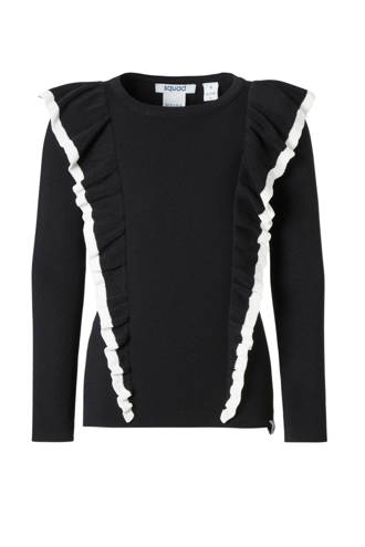 top met volant Jolie Ruffle zwart