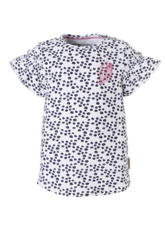 Lo T-shirt Emmalijn met stippen wit