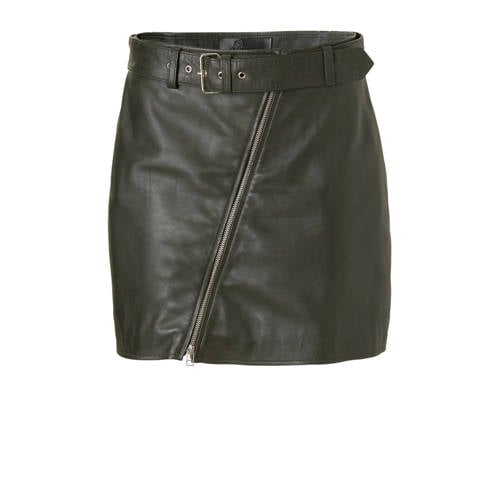 Goosecraft Leren Rok Zwart goosecraft kopen in de aanbieding