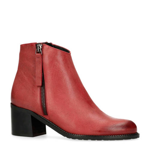 Manfield Nubuck Leren Enkellaarzen Rood manfield kopen in de aanbieding Manfield Nubuck Leren Enkellaarzen Rood manfield kopen in de aanbieding