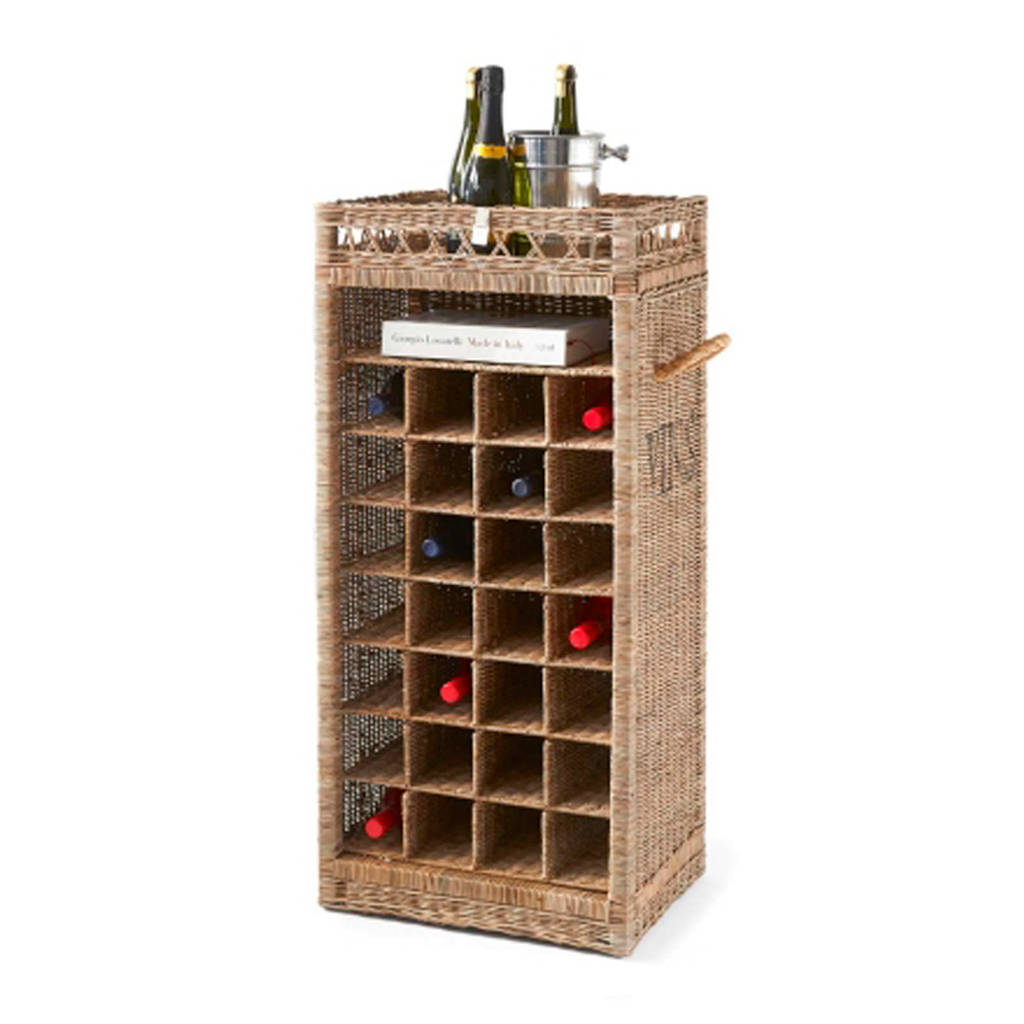 Riviera Maison wijnkast Rustic Rattan, Bruin