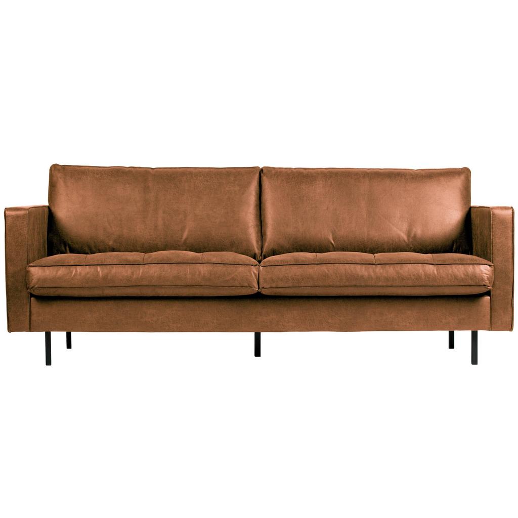 WOOOD WOOOD Rodeo Classic 2,5-Zits Bank - Recycle Leer - Cognac - 83x230x88