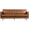 WOOOD WOOOD Rodeo Classic 2,5-Zits Bank - Recycle Leer - Cognac - 83x230x88