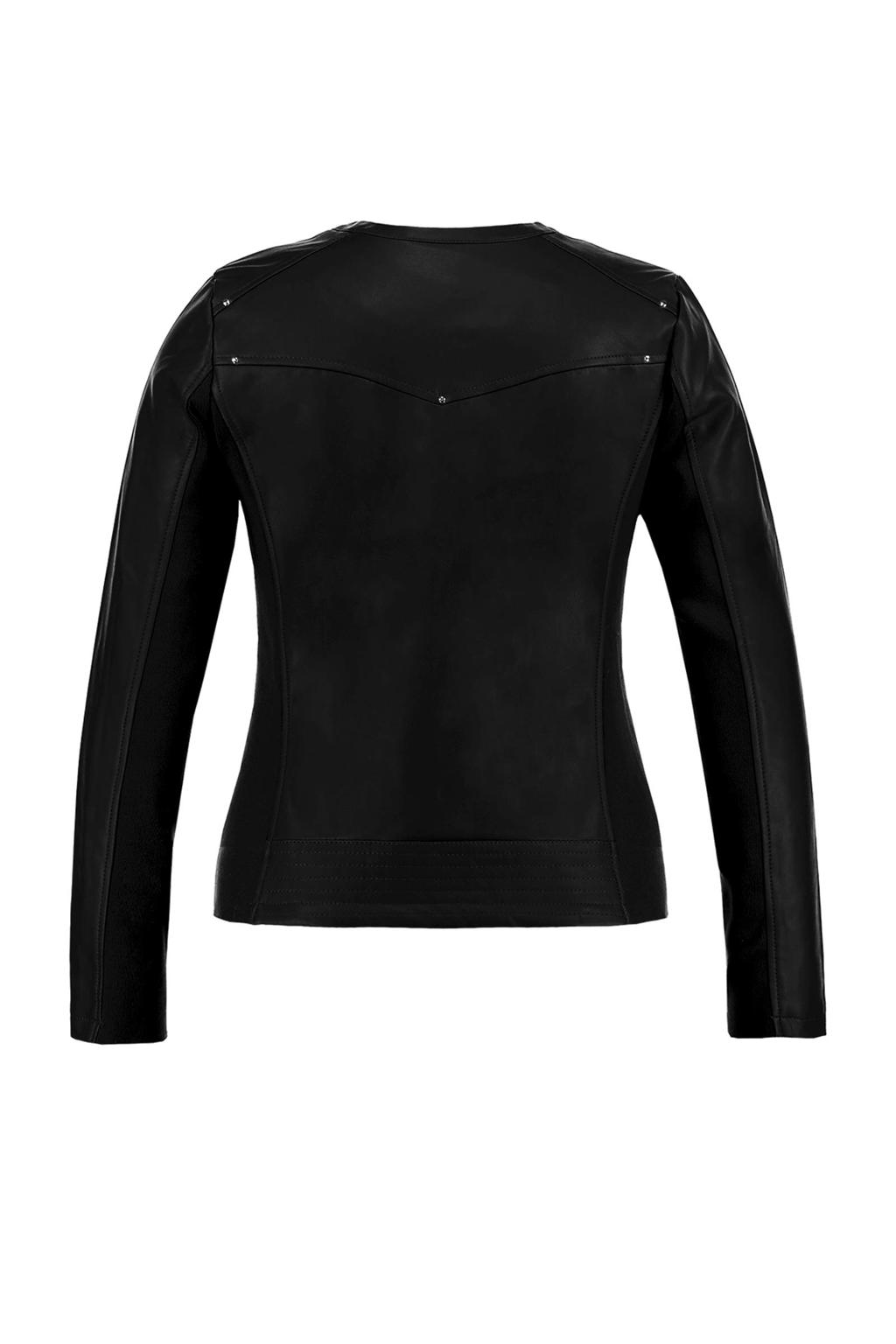 Motorgeïnspireerd Jack Met Gespen Infinity Dames Leren Bikerjack - Zwart, Bijgesneden, Met Ritsen En Verstelbare Gespen Nappa Leren Jack Dames