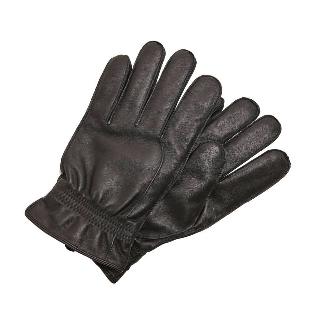 Mango Man leren handschoenen met wol