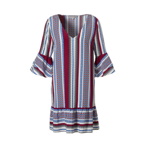 MARIA TAILOR jurk met all over print blauw rood wit MARIA TAILOR jurk met all over print blauw rood wit