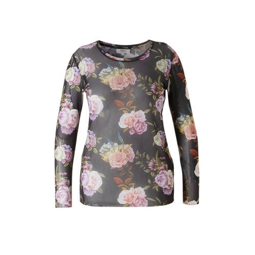Only Carmakoma Gebloemde Mesh Top only carmakoma kopen in de aanbieding