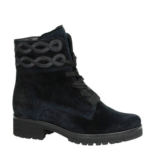 Gabor Suede Veterboots Donkerblauw gabor kopen in de aanbieding Gabor Suede Veterboots Donkerblauw gabor kopen in de aanbieding