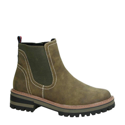 Soliver Enkellaarzen Kaki soliver kopen in de aanbieding