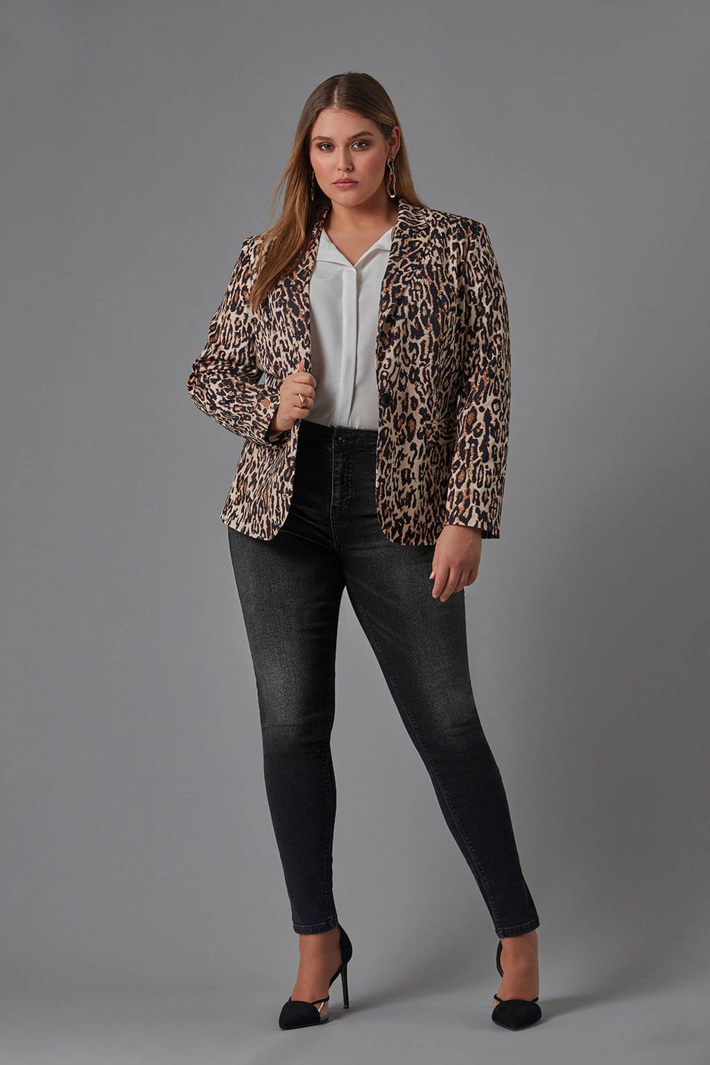 Mode blazer met luipaardprint | wehkamp