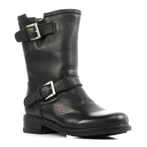 Blackstone Leren Bikerboots Zwart blackstone kopen in de aanbieding