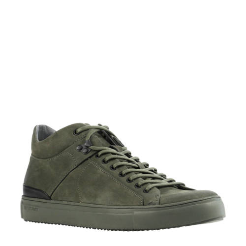 Blackstone Leren Sneakers Groen blackstone kopen in de aanbieding