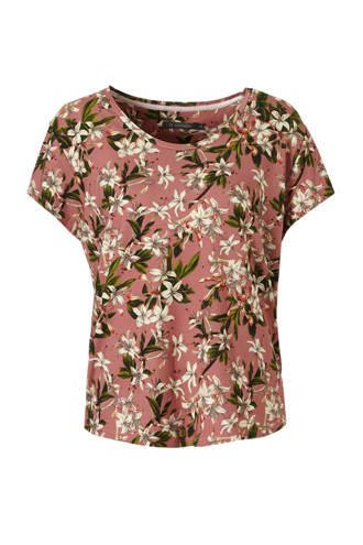 pyjamatop met all-over print oudroze