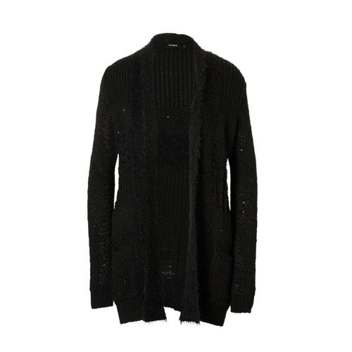 Desigual Vest Met Glittergaren En Pailletten Zwart desigual kopen in de aanbieding