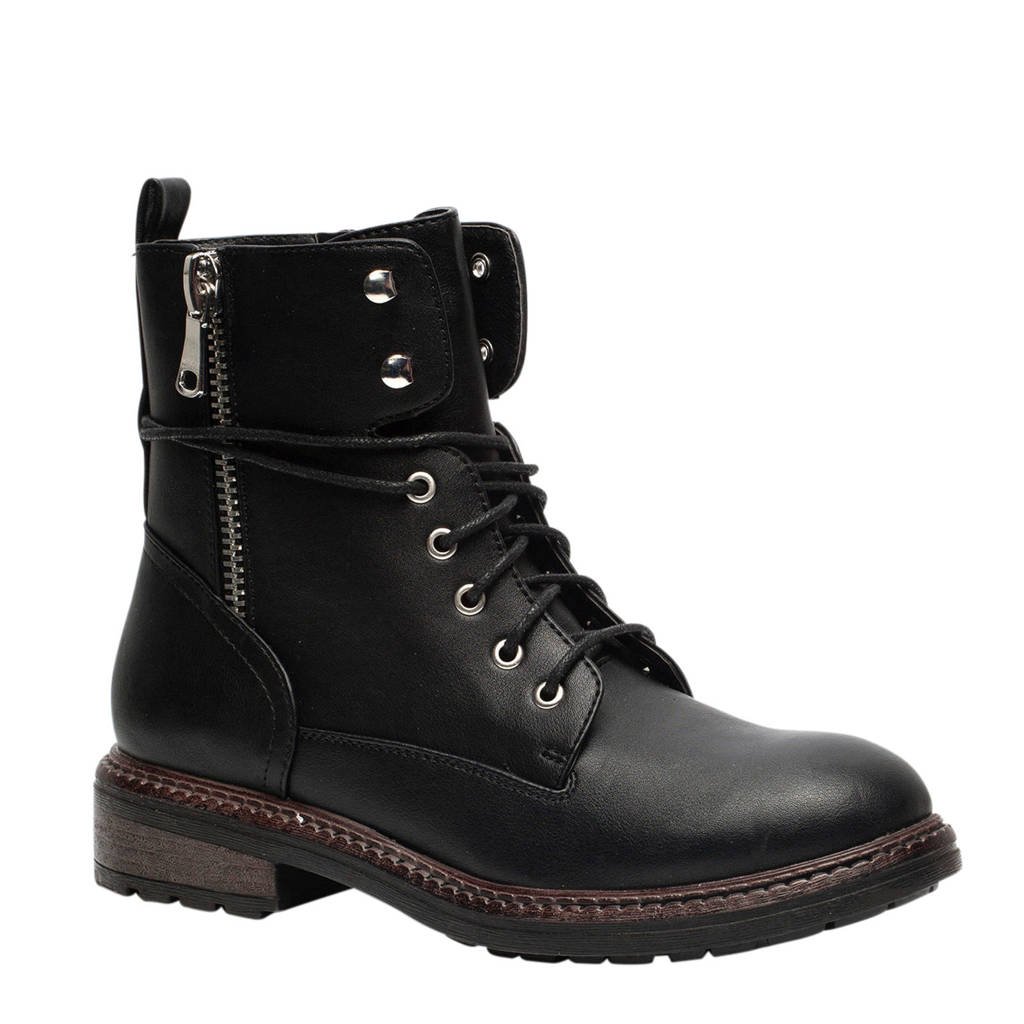 Scapino Veterboots Zwart Zwart Box Scapino Scapino Blue Blue Blue Box Blue Zwart Scapino Veterboots Box Veterboots qXff6x