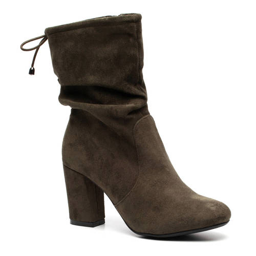 Scapino Blue Box Enkellaarzen Kaki scapino kopen in de aanbieding