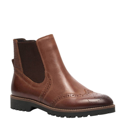 Scapino Twoday Leren Enkellaarzen Bruin scapino kopen in de aanbieding
