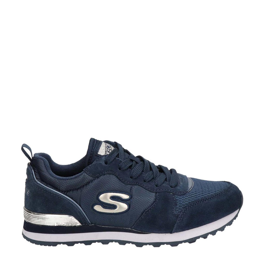 Skechers Originals  suède sneakers blauw