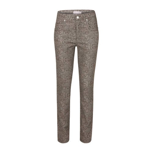Cassis Slim Fit Broek Met Slangenprint cassis kopen in de aanbieding