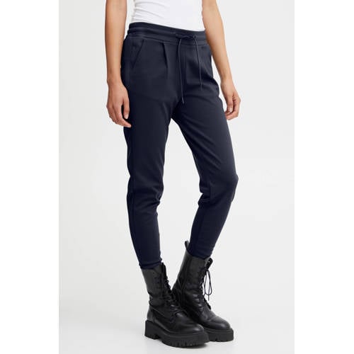 ICHI slim fit pantalon KATE donkerblauw afbeelding