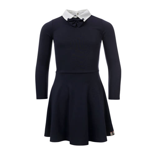 Looxs Jurk Met Blousekraag Donkerblauw looxs kopen in de aanbieding Looxs Jurk Met Blousekraag Donkerblauw looxs kopen in de aanbieding