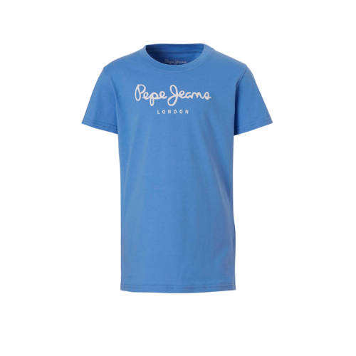 Pepe Jeans T Shirt Met Logo Art Blauw pepe jeans kopen in de aanbieding
