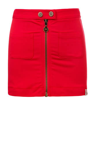 rok met zijstreep rood