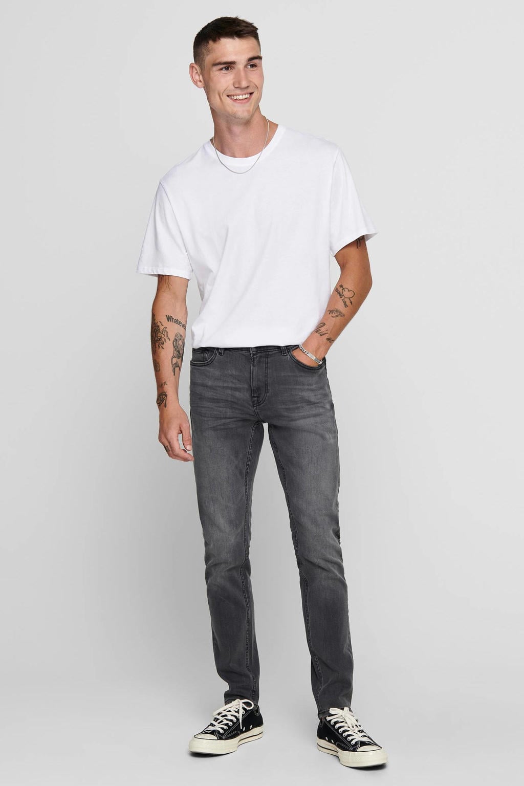 ONLY & SONS skinny jeans ONSWARP grey denim 2051