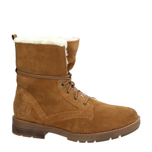 Soliver Warm Gevoerde Suede Veterboots Cognac soliver kopen in de aanbieding Soliver Warm Gevoerde Suede Veterboots Cognac soliver kopen in de aanbieding
