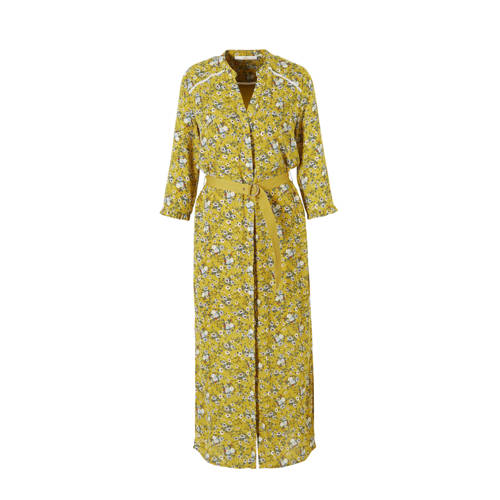 Aaiko Jurk Met Bloemenprint Seleni Geel aaiko kopen in de aanbieding