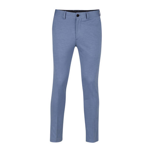 We Fashion Gemeleerde Slim Fit Pantalon Blauw we fashion kopen in de aanbieding
