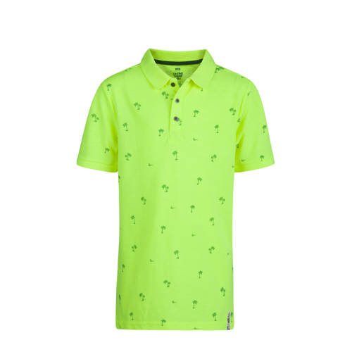 We Fashion Polo Met Palmbomen Geel we fashion kopen in de aanbieding
