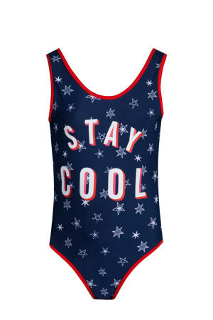 badpak met sterrenprint blauw