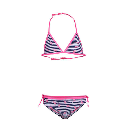 We Fashion Gestreepte Bikini Met Flamingos Roze we fashion kopen in de aanbieding