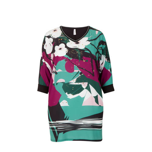Miss Etam Plus Tuniek Met Print Groen miss etam kopen in de aanbieding