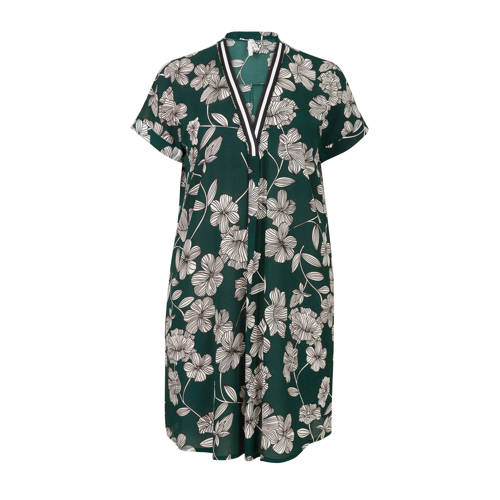 Miss Etam Plus Gebloemde Jurk Groen miss etam kopen in de aanbieding