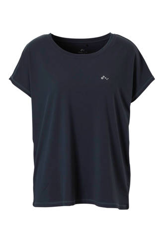 sport T-shirt donkerblauw