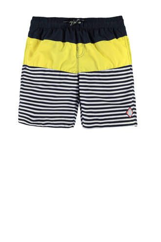 zwemshort met kleurvlakken zwart