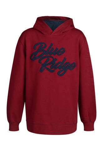 Blue Ridge hoodie met logo rood