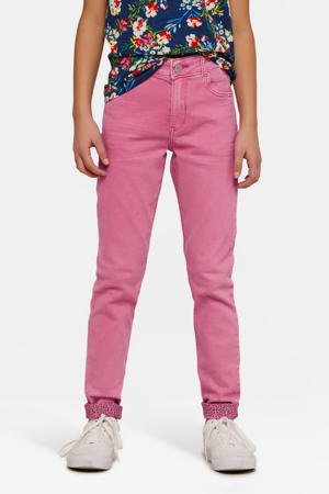 Blue Ridge skinny jeans Jenny met panterprint detail roze