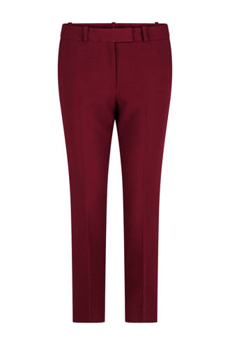 slim fit pantalon donkerrood