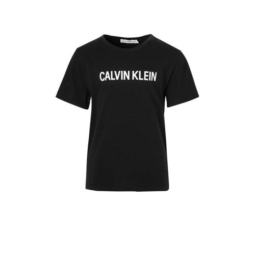 Calvin Klein Jeans T Shirt Met Logo Zwart calvin klein jeans kopen in de aanbieding