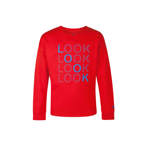 We Fashion Sweater Met Tekst Rood we fashion kopen in de aanbieding