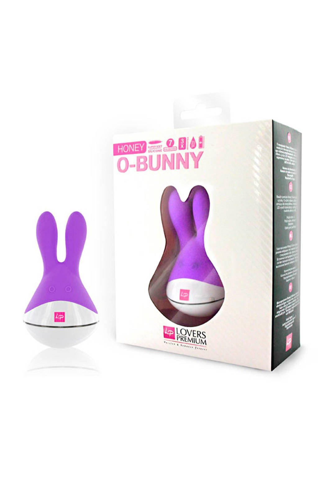 Lovers Premium Honey O-Bunny massager, Paars-wit