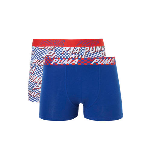 Puma Bodywear Junior Boxershort Set Van 2 Blauwwit puma kopen in de aanbieding