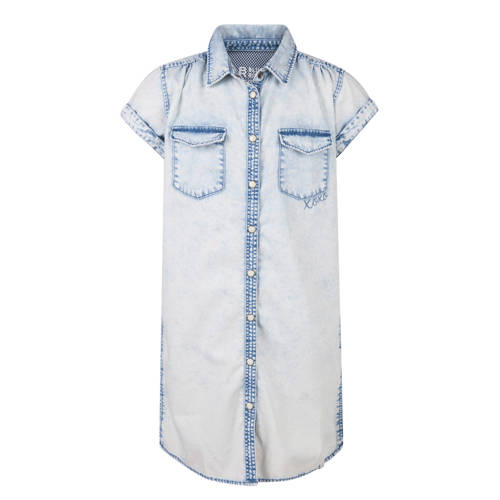 We Fashion Denim Jurk Lichtblauw we fashion kopen in de aanbieding