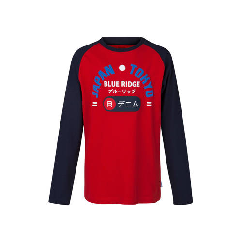 We Fashion Longsleeve Met Tekst Roodblauw we fashion kopen in de aanbieding