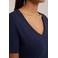 WE Fashion basic T-shirt met katoen donkerblauw